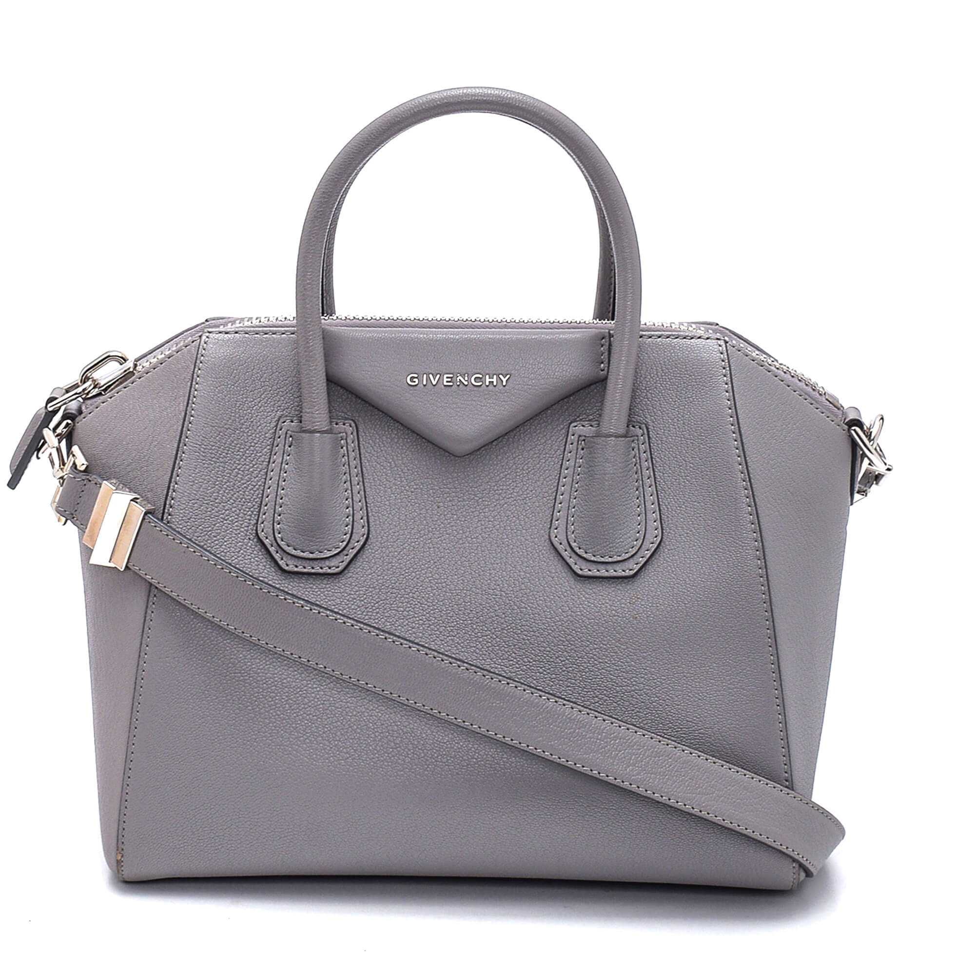 Givenchy - Grey Leather Antigona Small Bag